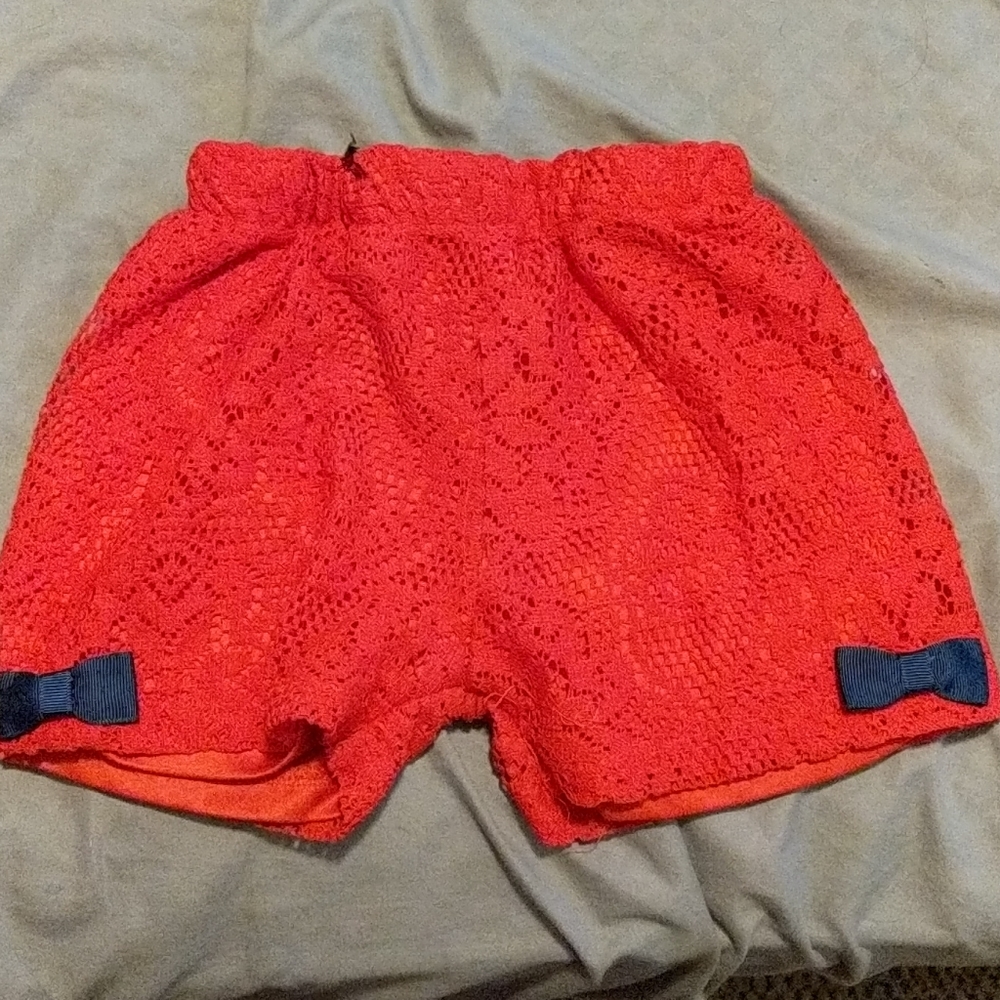 Red knit short